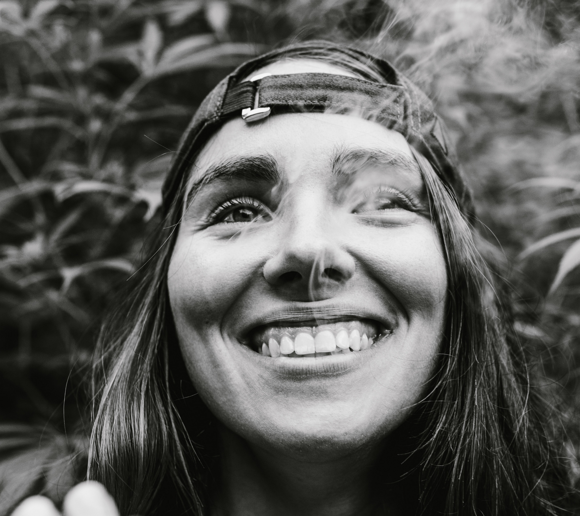 female smoking cannabis